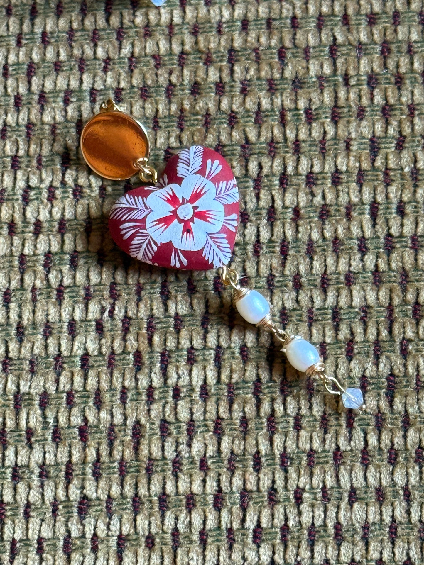 Cactus heart earrings