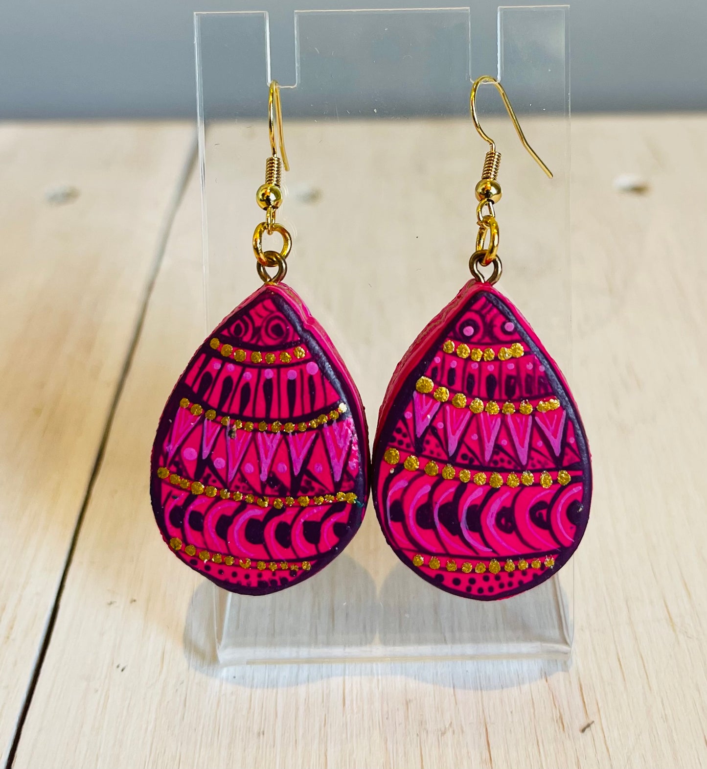 Aretes corazón copal