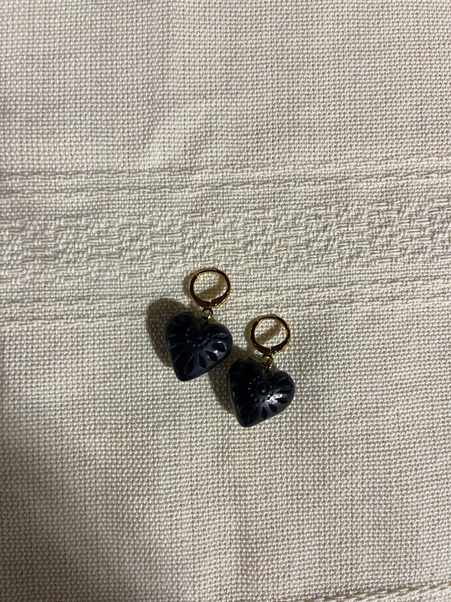 Atzompa heart earrings