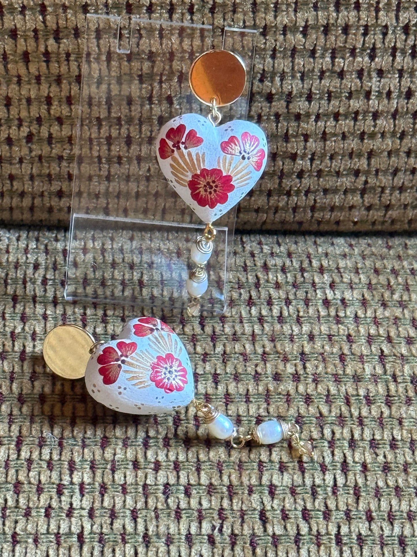 Cactus heart earrings