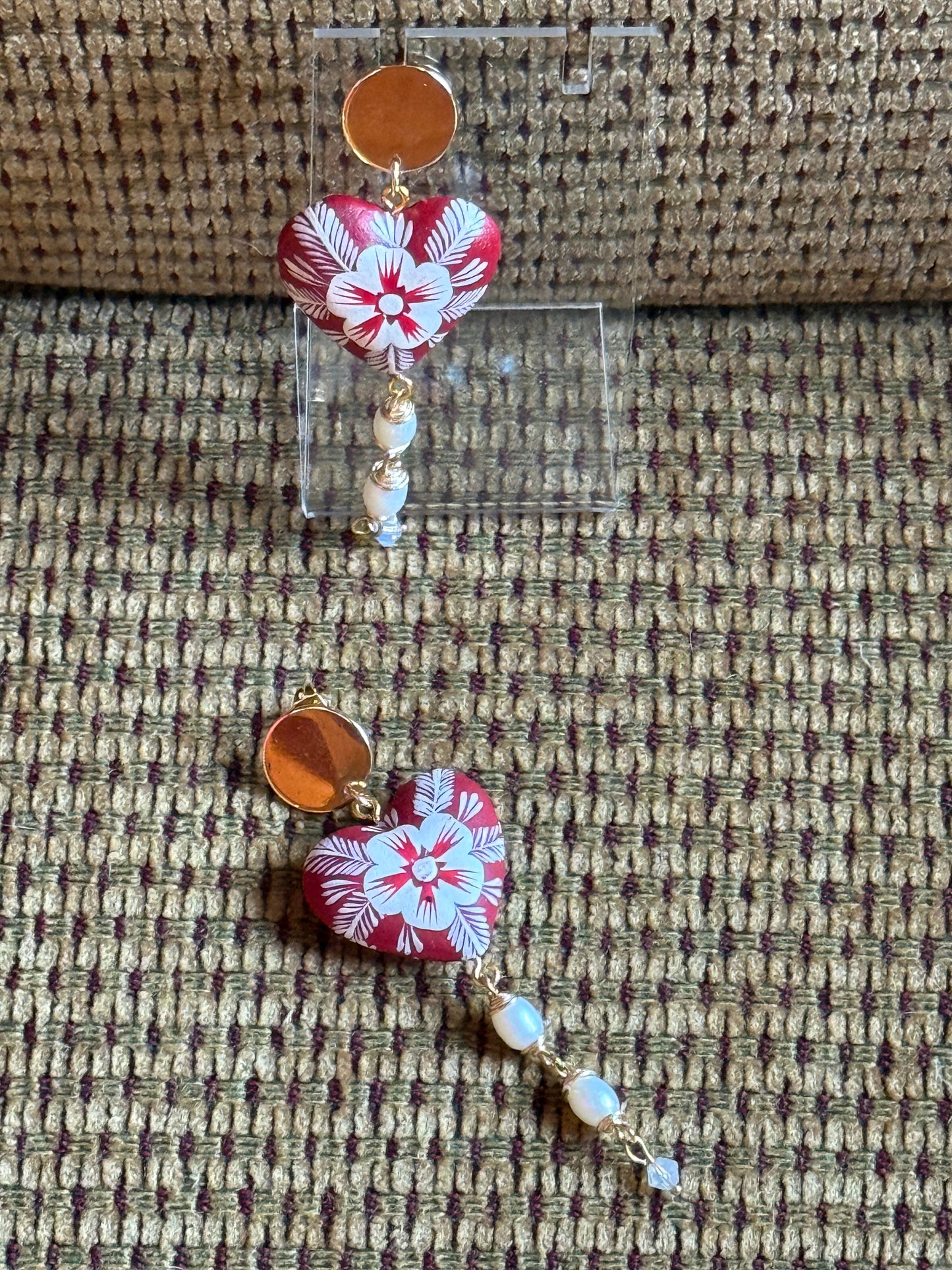 Cactus heart earrings