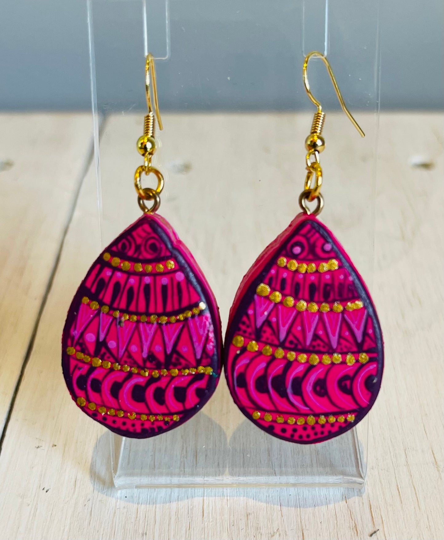 Aretes corazón copal