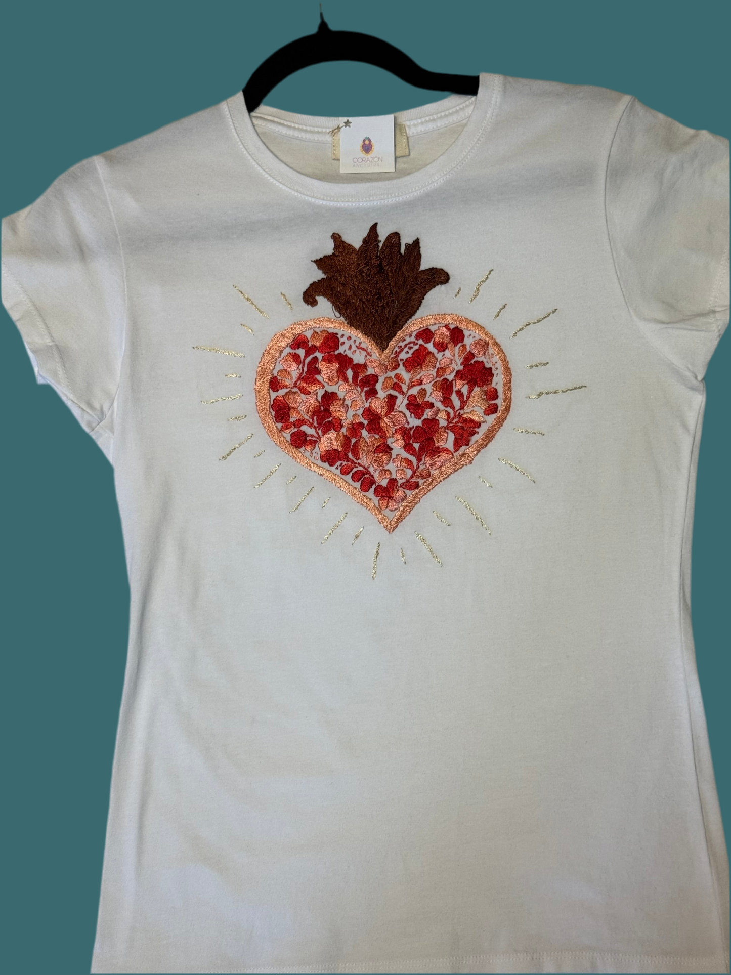 short sleeve heart t-shirt