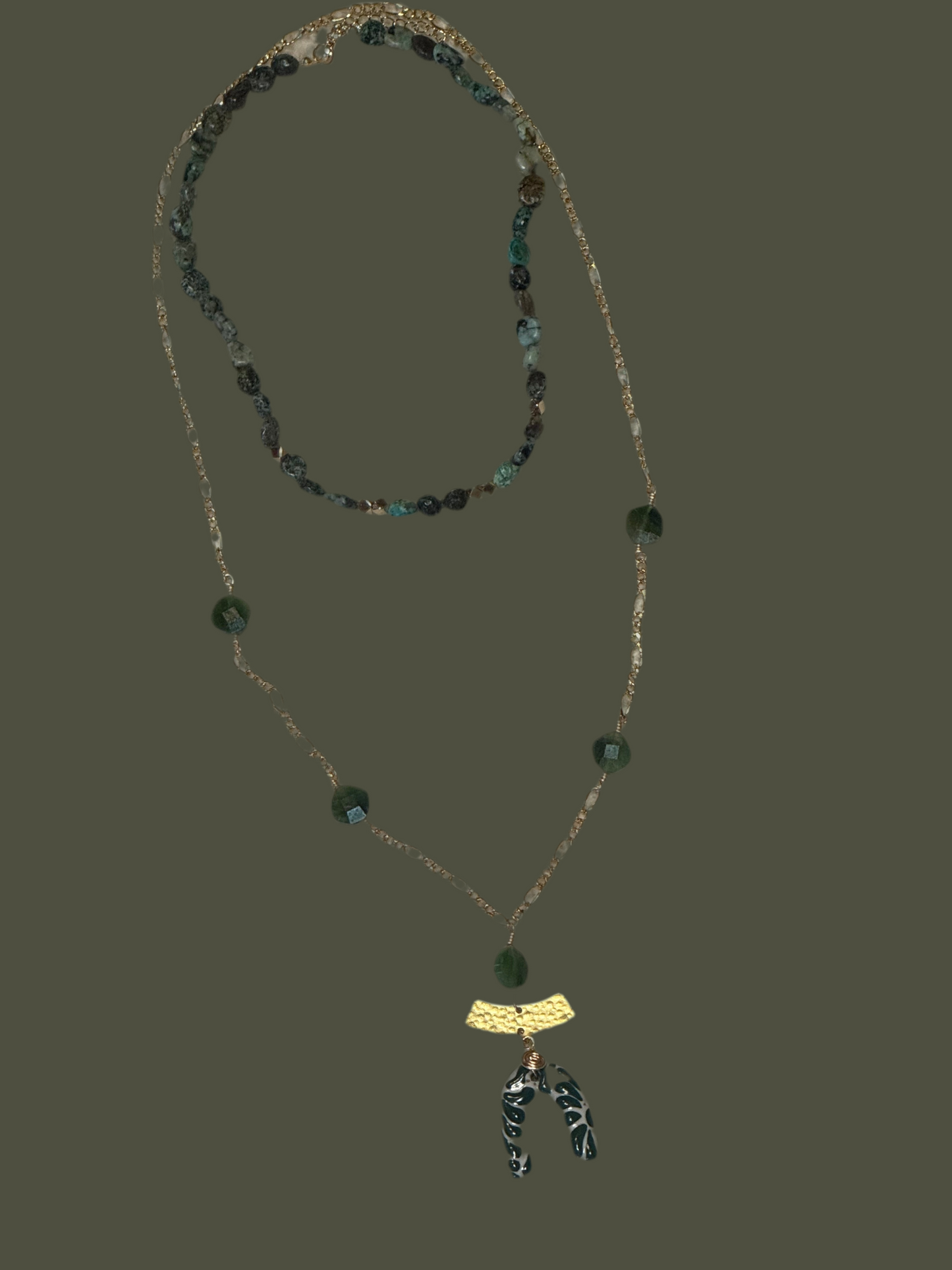 Corazón de jade necklace set