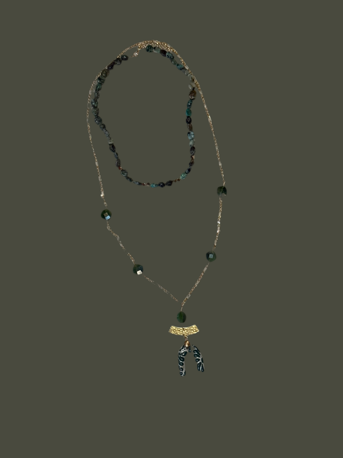 Corazón de jade necklace set