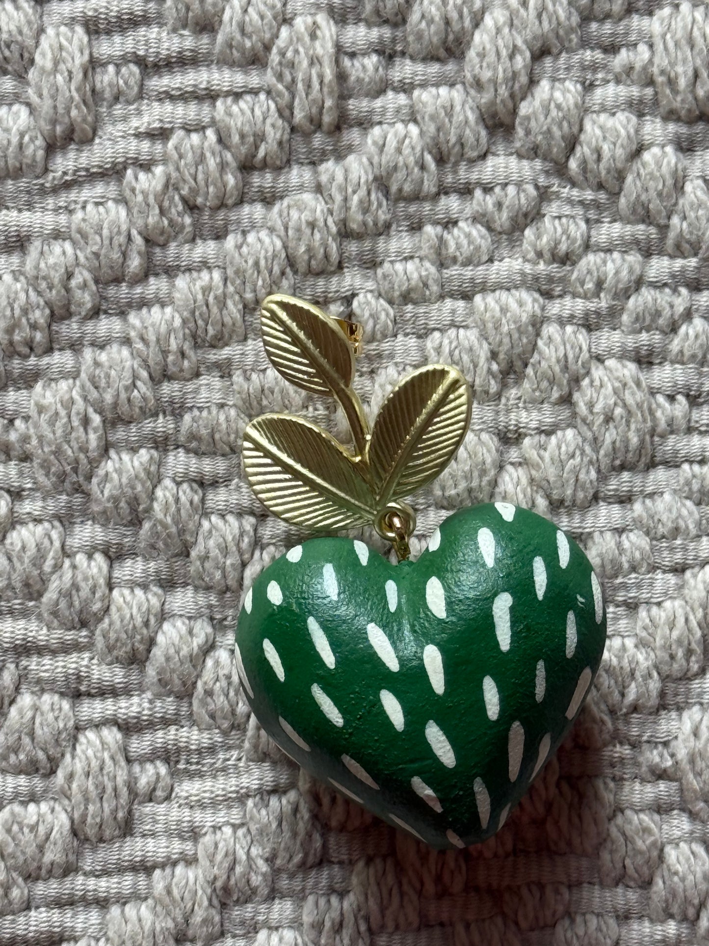 Cactus heart earrings
