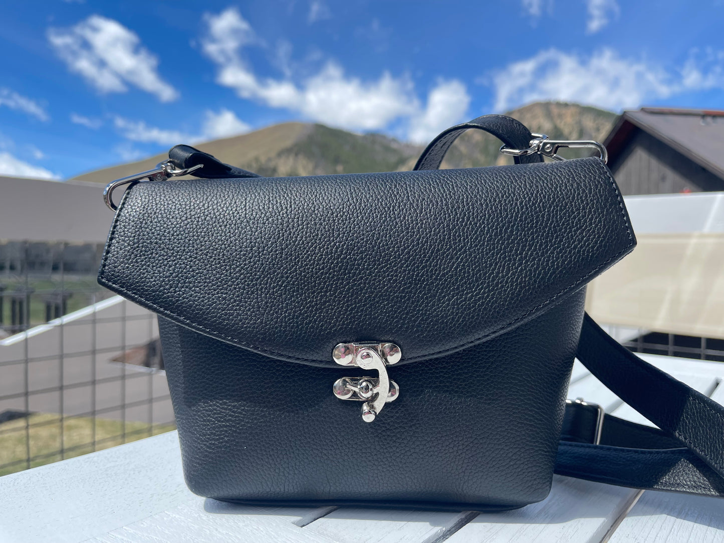 Genuine leather cross body