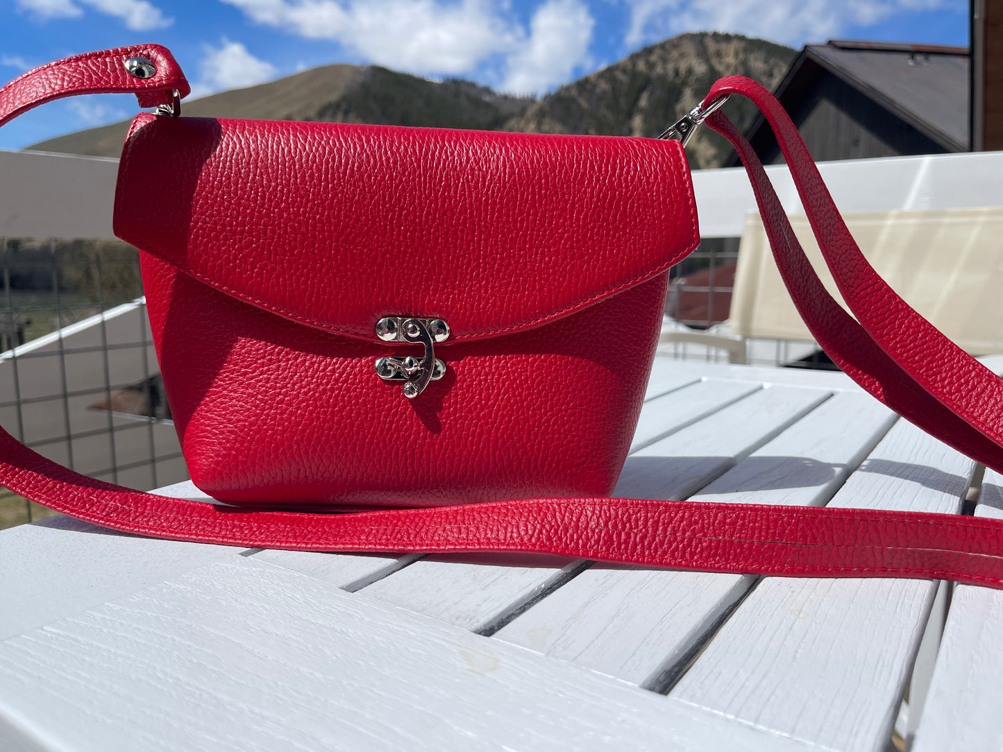 Genuine leather cross body