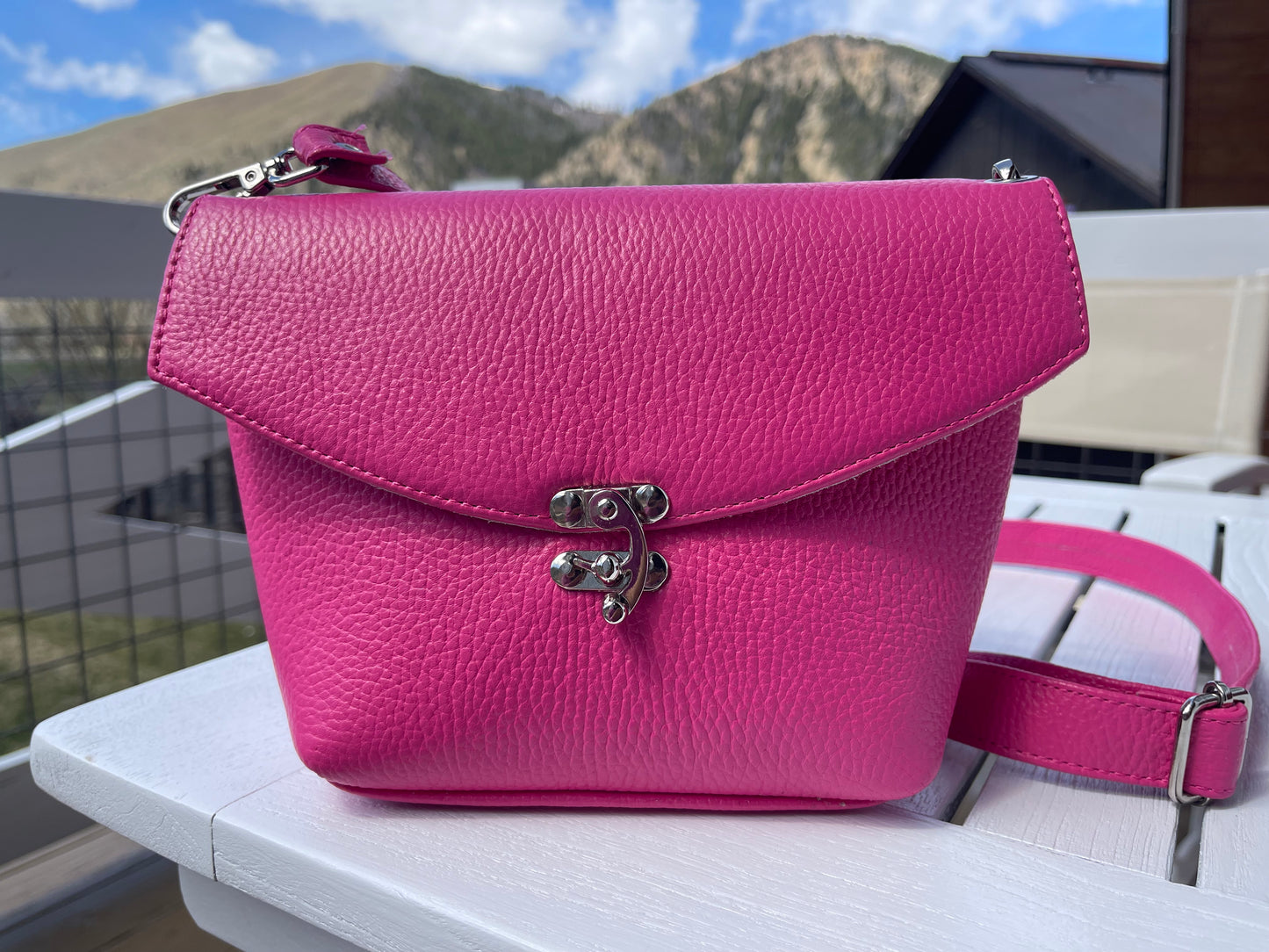Genuine leather cross body