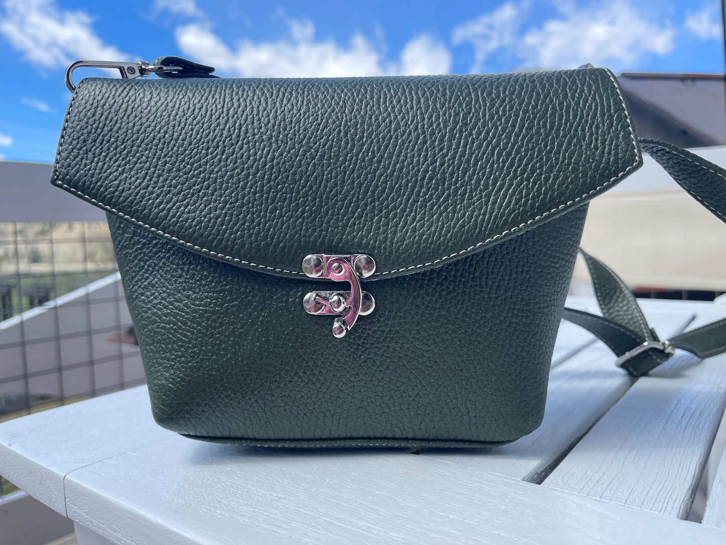 Genuine leather cross body