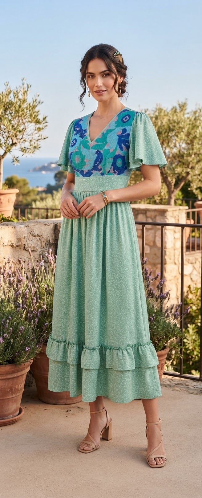 Vestido oasis verde