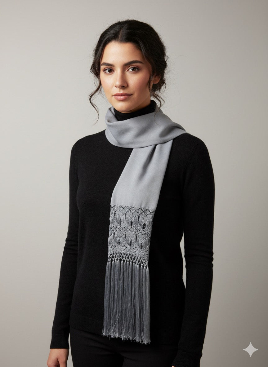 Rebozo artesanal extra ancho y largo llorona