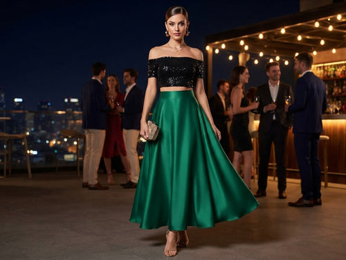 Maxi Falda Aura de Satin