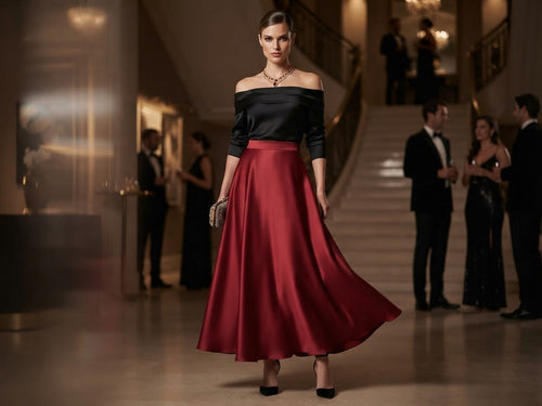 Maxi Falda Aura de Satin