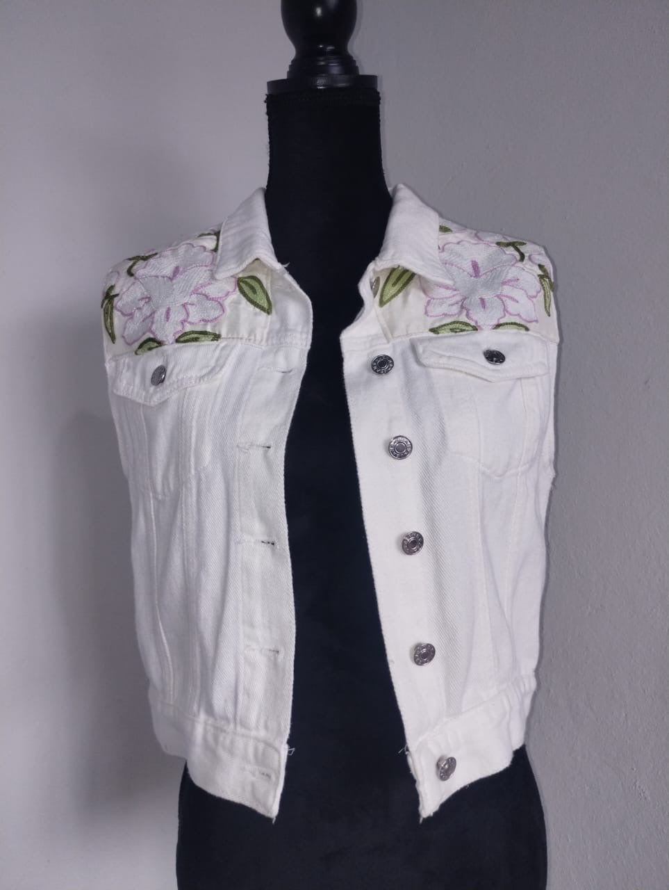 Amber denim vest