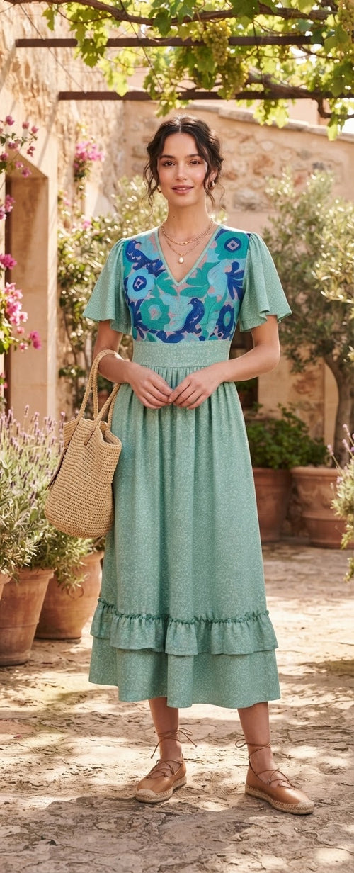 Vestido oasis verde