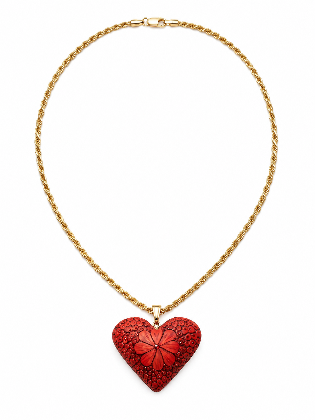 Collar Corazón De Rosa