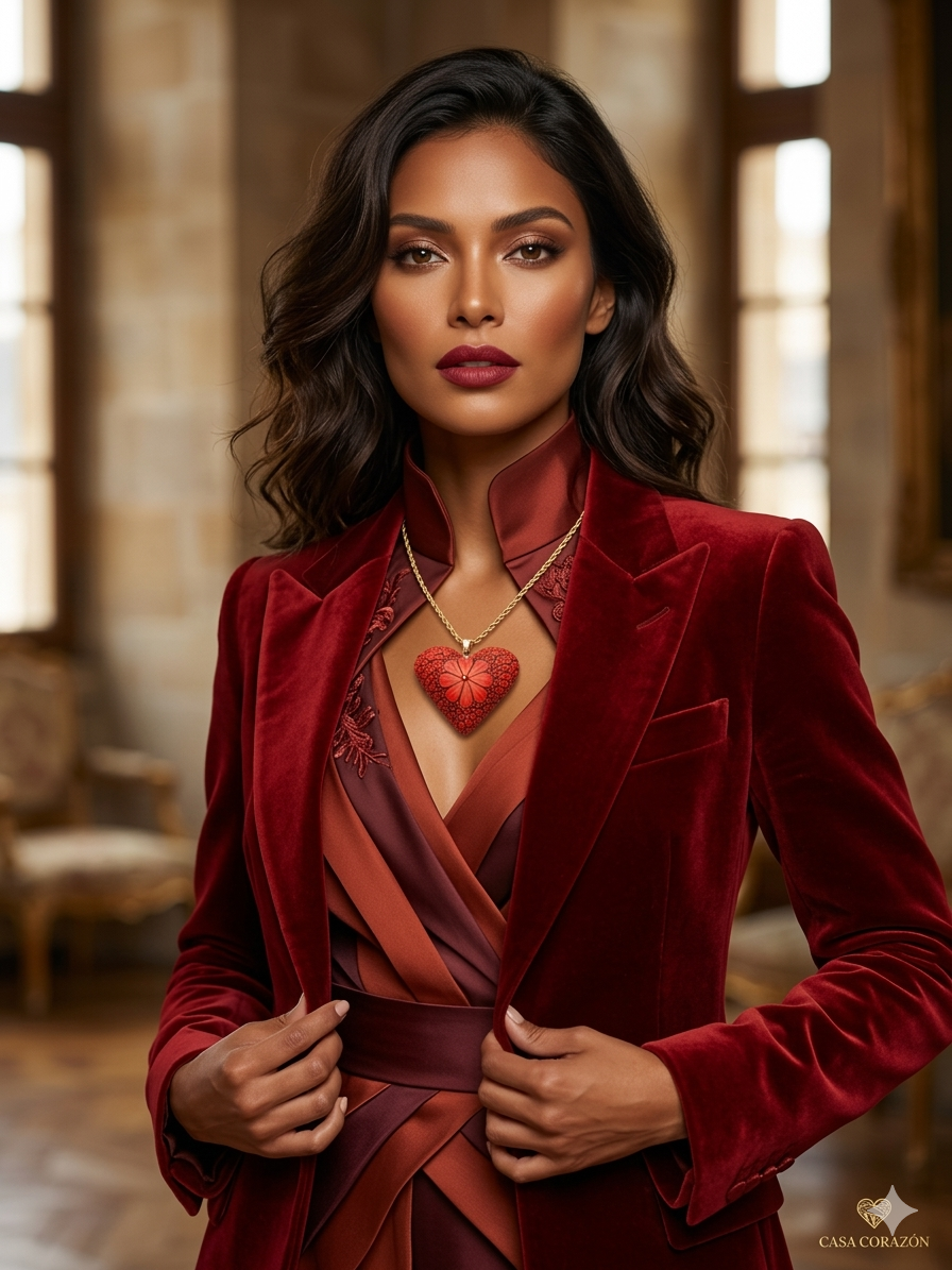 Collar Corazón De Rosa