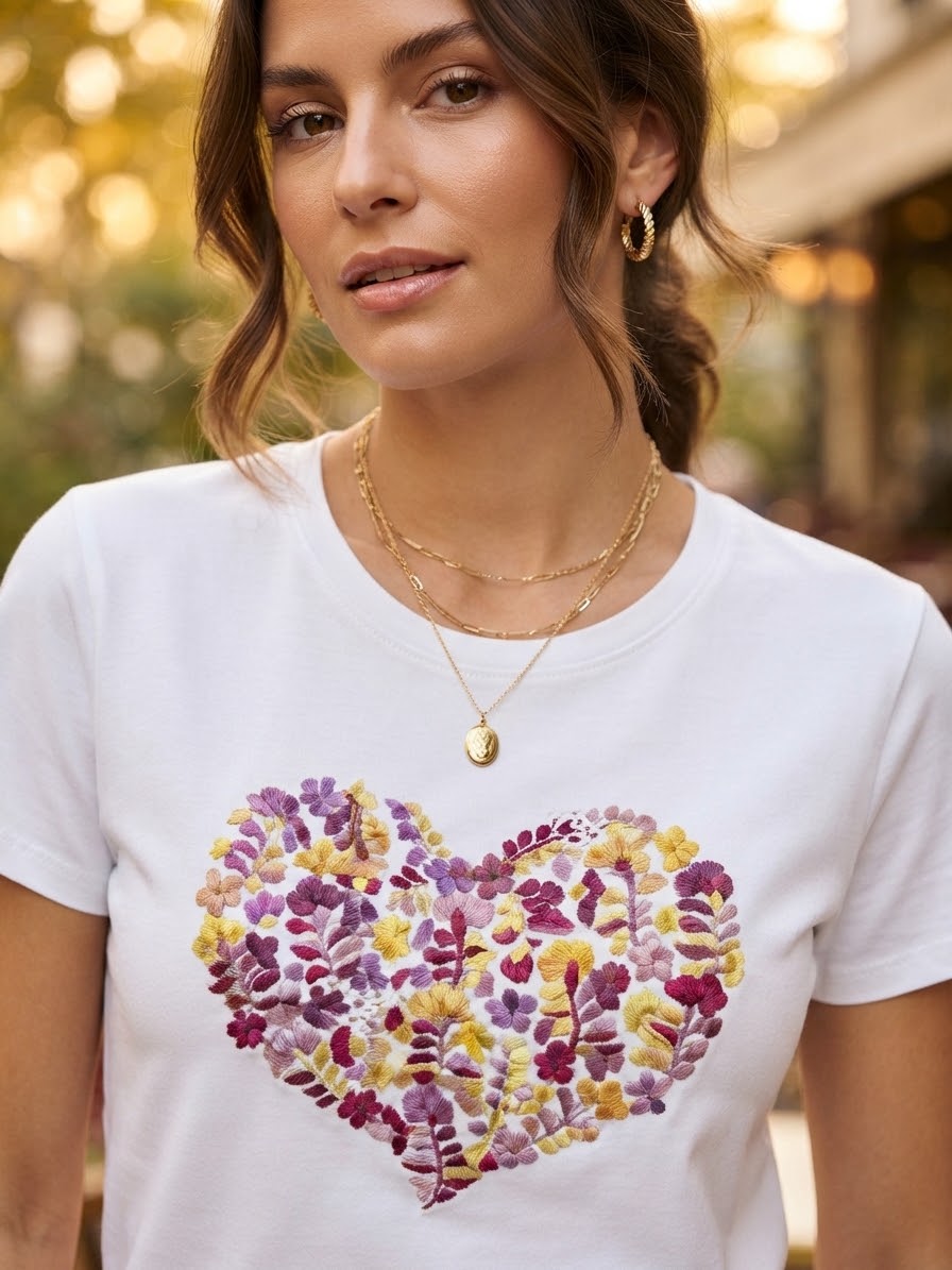 Playera Corazón Botánico