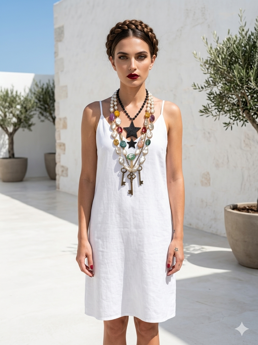 Collar Cosmos de Arcilla