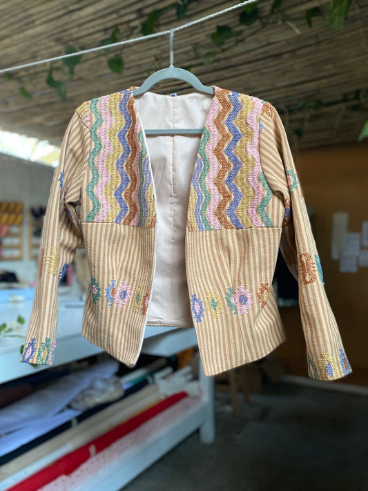 Zapotec embroidered blazer