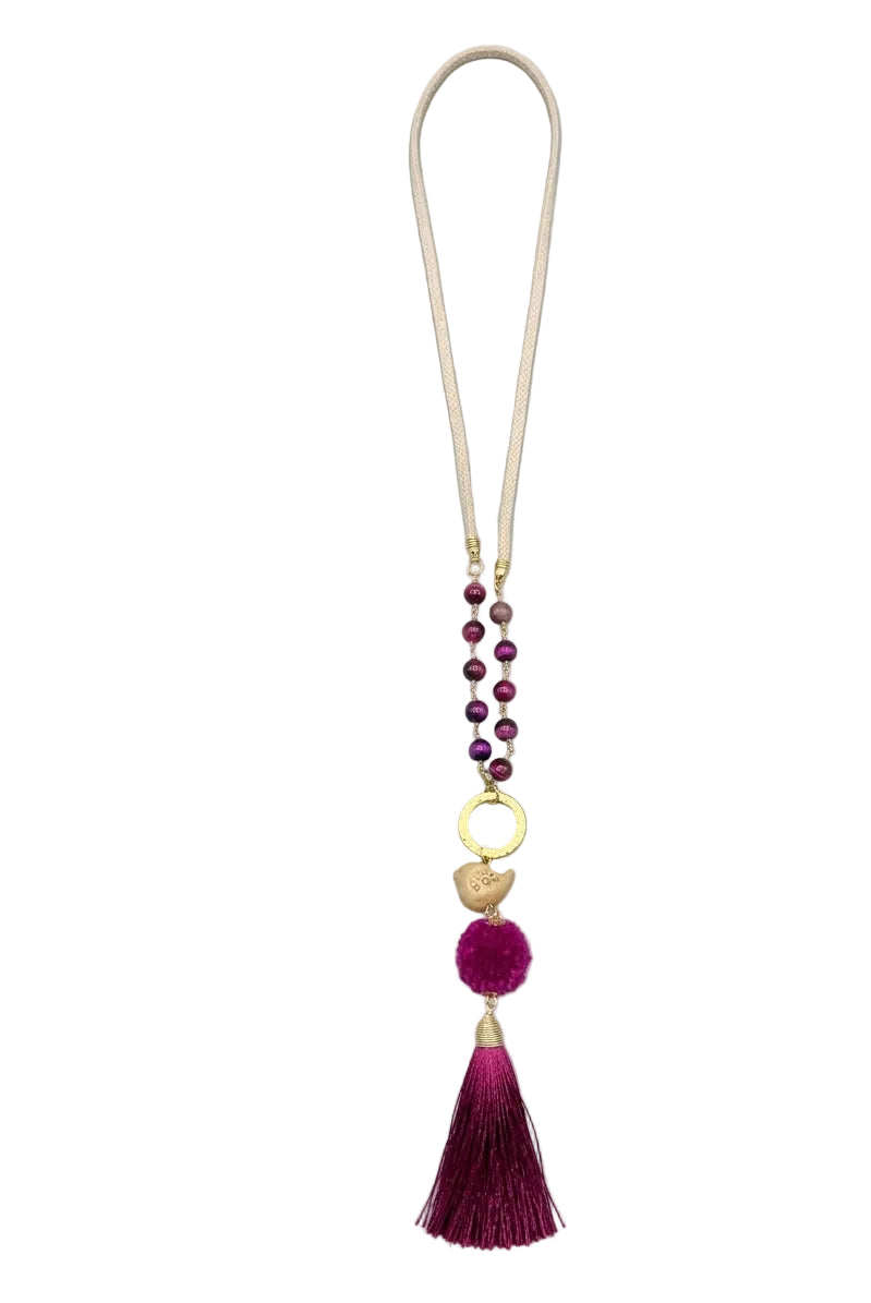 Silk-edge necklace