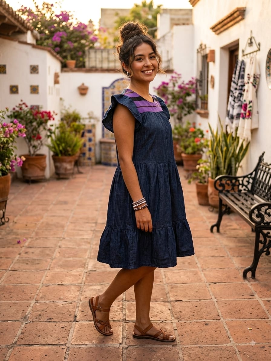 Sunset denim dress