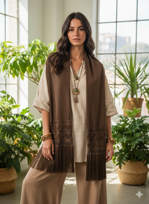 Rebozo artesanal extra ancho y largo llorona