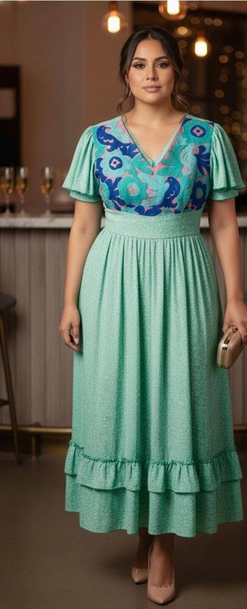 Vestido oasis verde