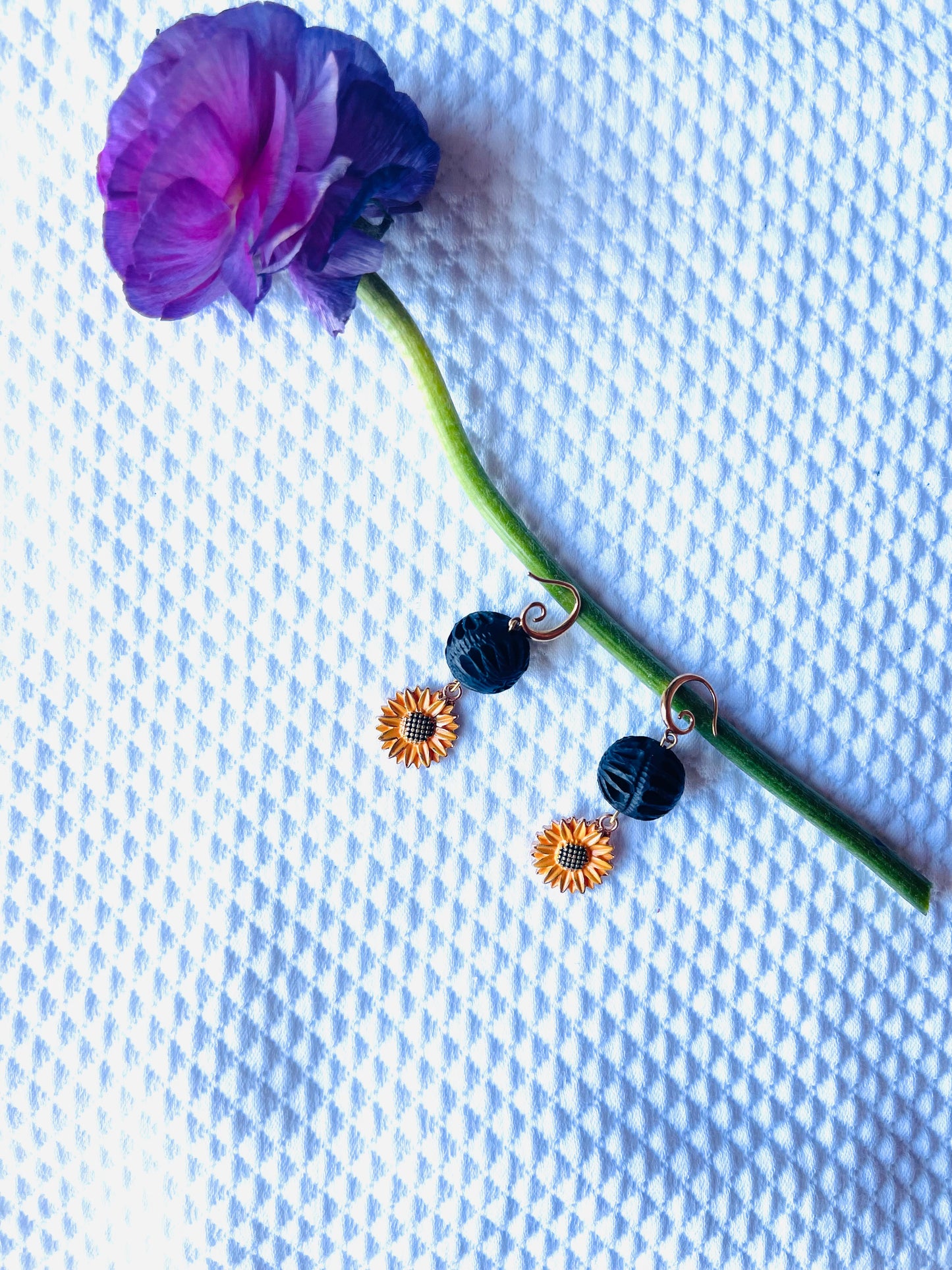 Sun flower field earrings
