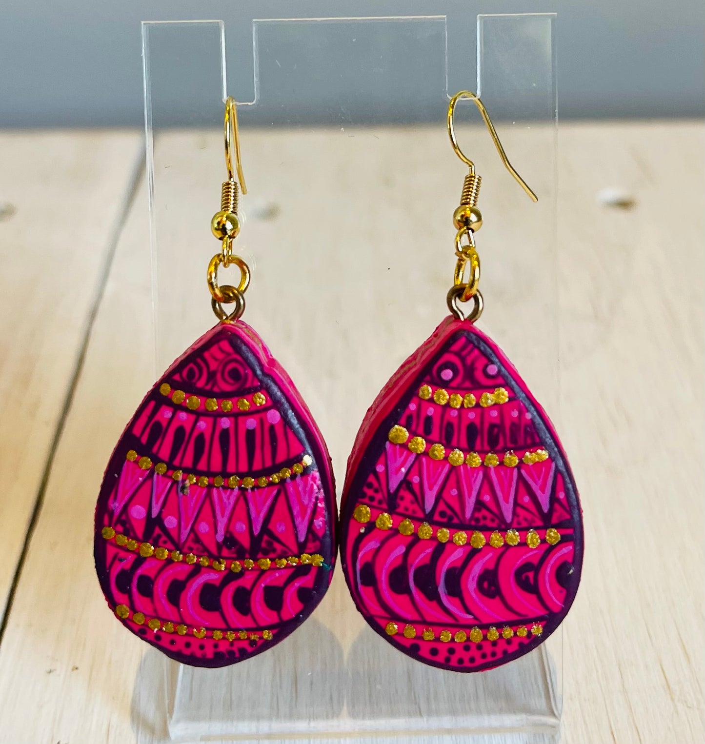 Aretes corazón copal