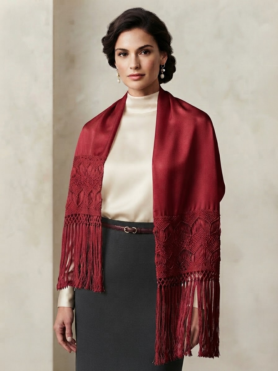 Rebozo artesanal extra ancho y largo llorona