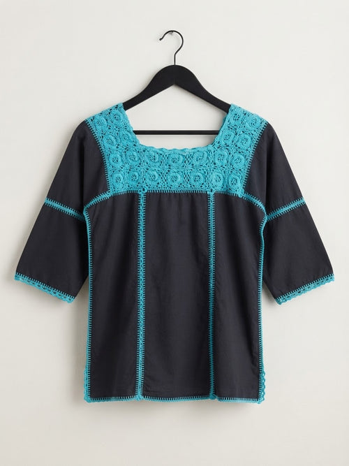Blusa Manta turquesa