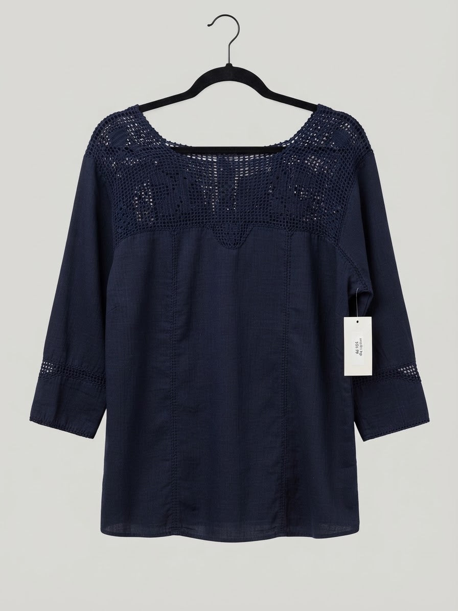Blusa Manta Azul marino