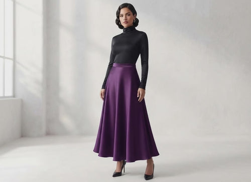 Maxi Falda Aura de Satin