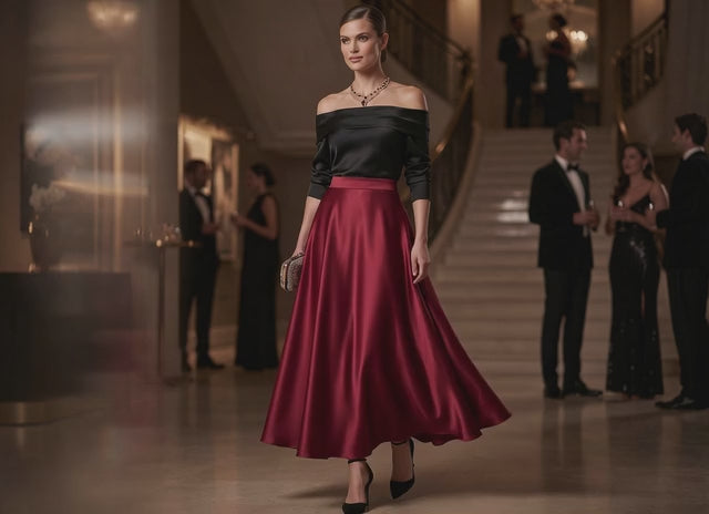 Maxi Falda Aura de Satin